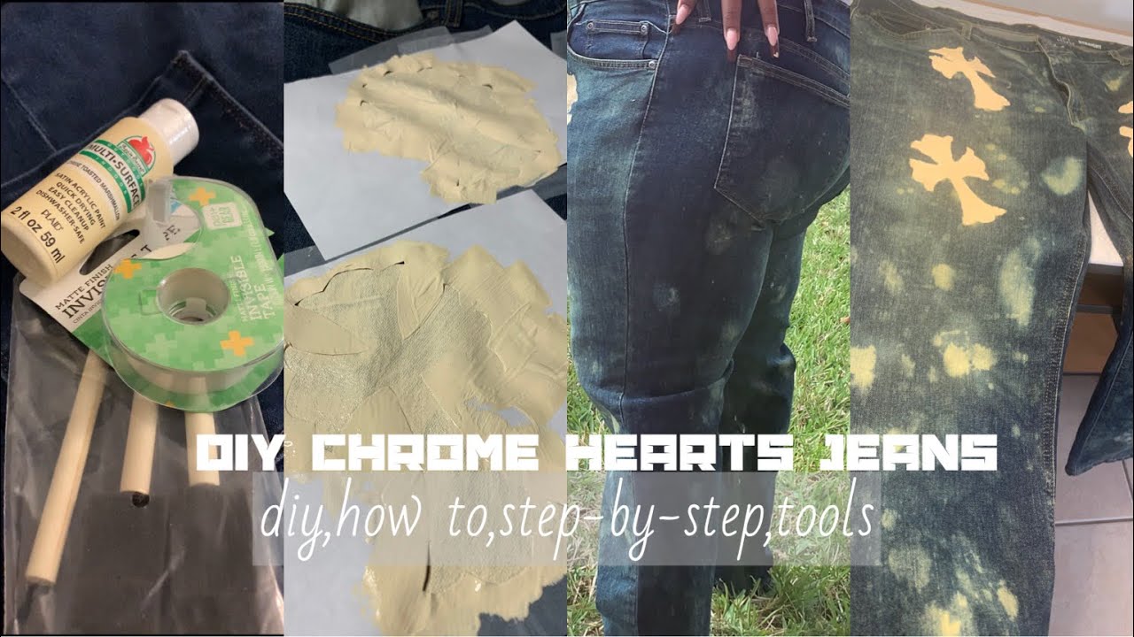 diy chrome heart pants  mini tutorial 