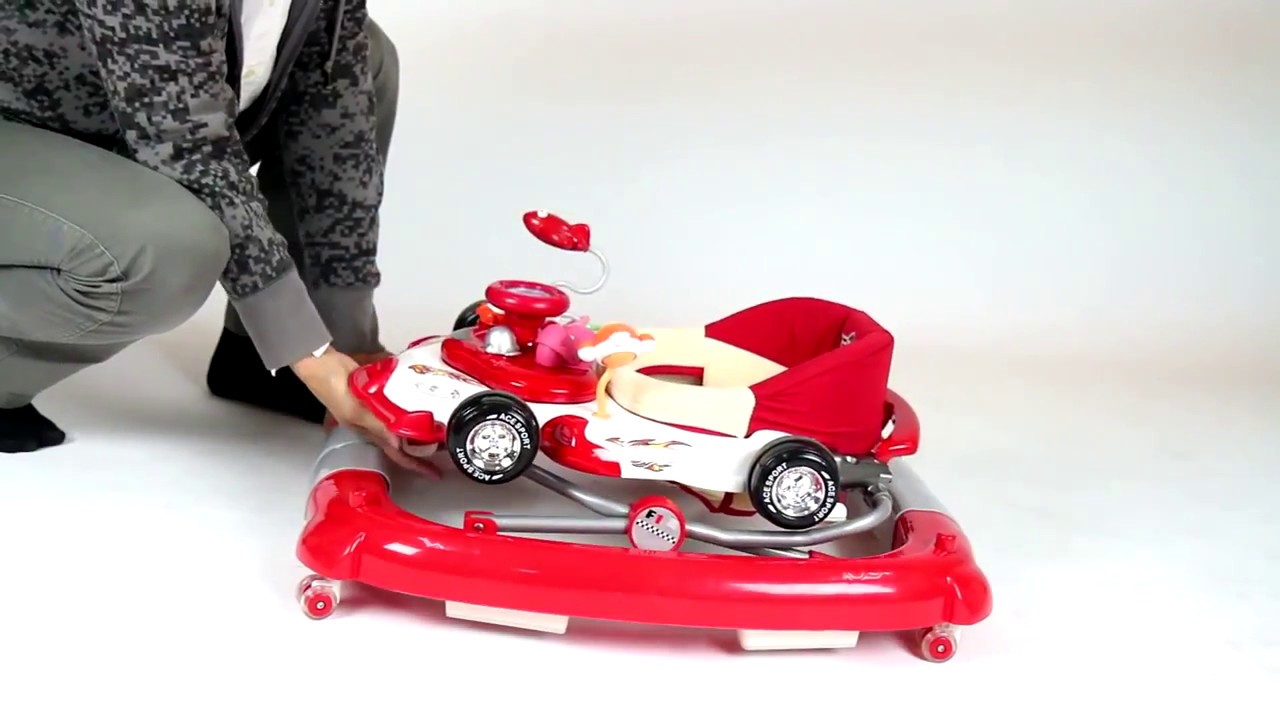 baby walker red car