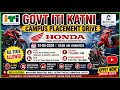 Honda Company ITI Job Vacancy📍 सैलरी -22,000₹/-pm | ITI Campus Placement 2026 #honda