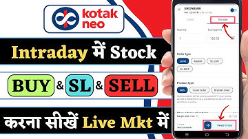 Kotak neo intraday trading live || Kotak neo me intraday trading kaise kare ||