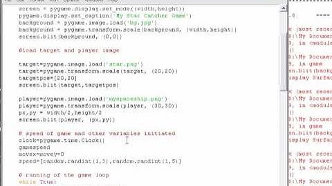 Python - Pygame Lesson - Star Catcher - Part 6: animate with clock time