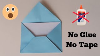 How to make paper Envelope No glue or tape, very easy DIY | @EasyArtandcraft212
