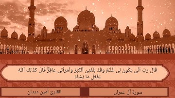 سورة آل عمران الصفحة{6} بصوت القارئ أمين ديدان