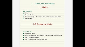 Calculus 1- 1.1 limits and 1.2 Computing limits