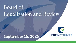 Board of Equalization and Review | September 15, 2025