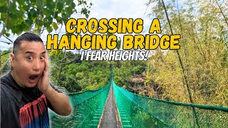 Crossing a Hanging Bridge in Iloilo, Philippines