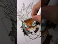 Drawing Izuku Midoriya/Deku from Boku no Hero Academia by tiktok @WyRich | #shorts
