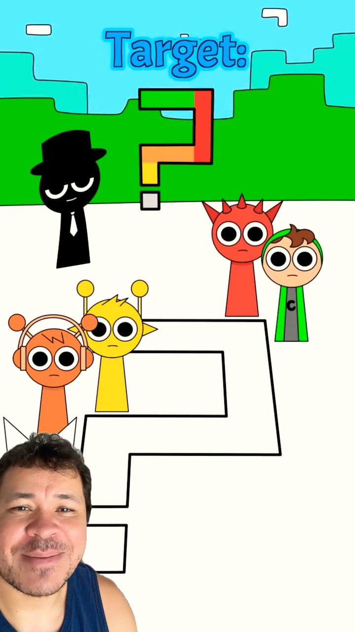 DESAFIO DAS CORES COM OS SPRUNKI E O CADRES #mayumigames #sprunki #shortsvideo #youtubeshorts