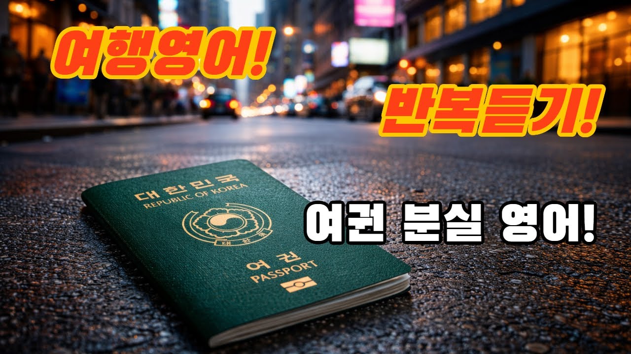 (여행영어)(Part34)여권 분실 했을 때 사용하는 영어 20 문장