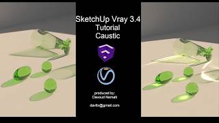 SketchUp Vray 3.4  caustic tutorial