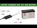 EXCELLENT RESULTS ! How to Charge 12V 7Ah UPS Battery ( Deep Discharged ) with Laptop Charger DIY