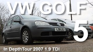 2007 Volkswagen VW Golf Match 1.9 tdi 104 bhp MK5, start up quick in depth tour