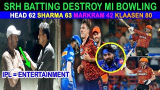 SRH BATTING DESTROY MI BOWLING | IPL 2024 | PAKISTANI PUBLIC REACTION