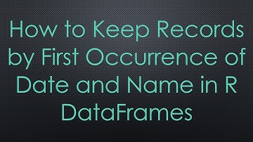How to Keep Records by First Occurrence of Date and Name in R DataFrames