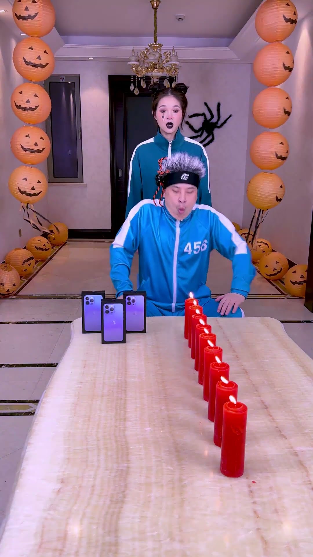 Blow Out The Candles In One Breath Challenge  Who Has The Best Lung Capacity#Funnyfamily #Partygames