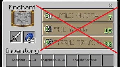 Mojang Removed Enchanting from Snapshot 21w10a