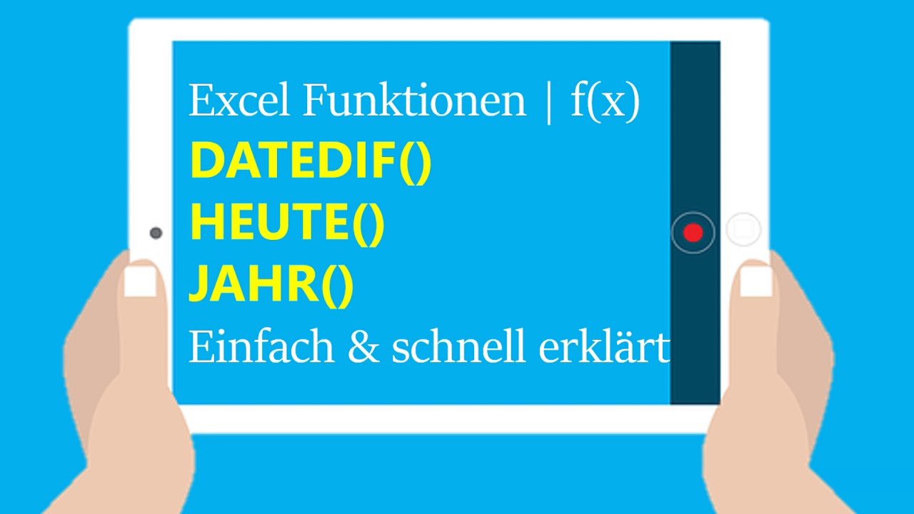 excel geburtsdatum alter berechnen