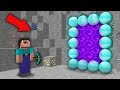 Minecraft NOOB vs PRO: NOOB DIGGING MINE BUT FOUND ROUND DIAMOND PORTAL! 100% trolling