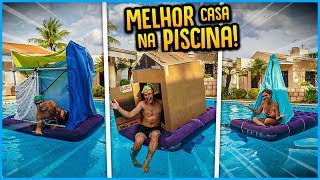 QUEM FAZ A MELHOR CASA NA PISCINA COM COISAS DA CASA!! [ REZENDE EVIL ]