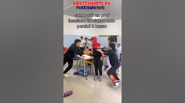 Reazione di un alunno dopo l’insulto dal Prof