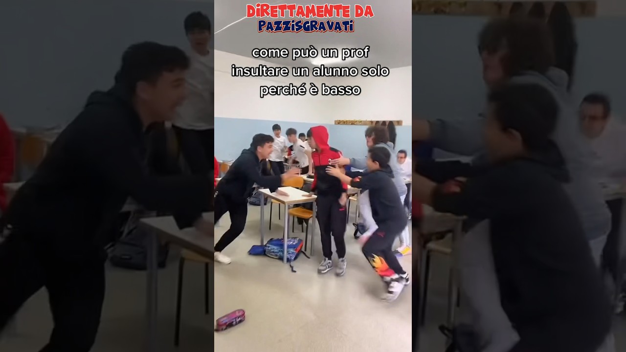 Reazione di un alunno dopo l’insulto dal Prof