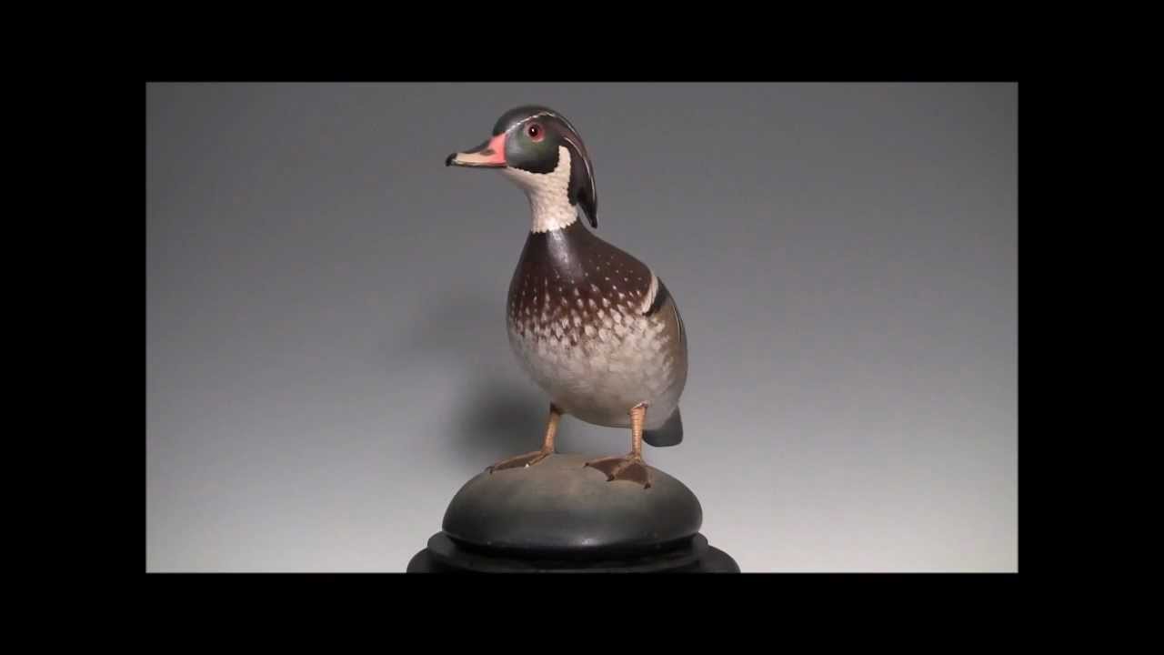 Full size standing wood duck by Elmer Crowell YouTube