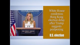 White house press secretary kayleigh mcenany on friday denounced hong
kong leader carrie lam's decision to delay legislative elections by a
year due coron...