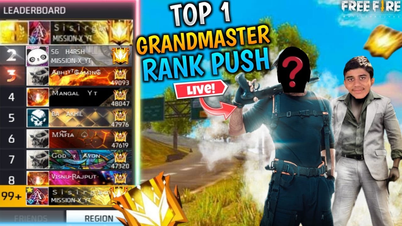 New br Ranked Season push to top 1 grandmaster #FREEFIRELIVE # ...