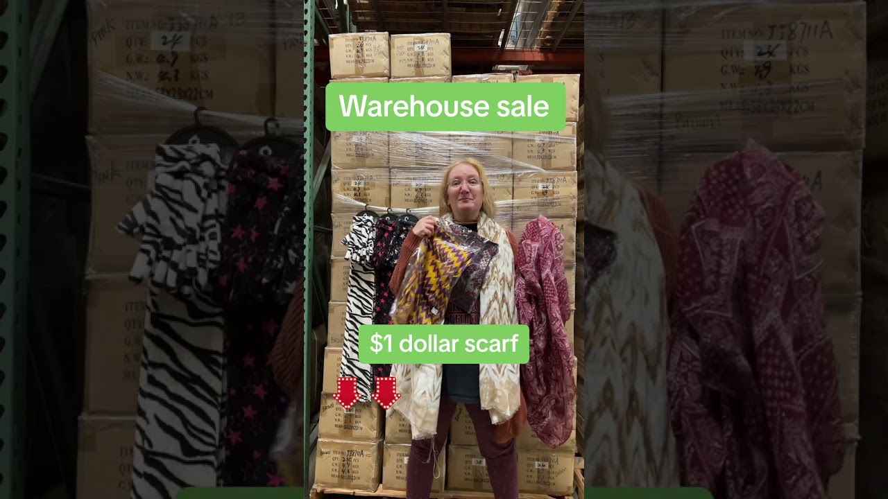 Huge warehouse sale: $1 scarfs & more! 
