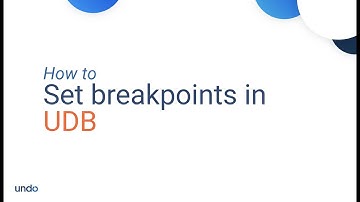 How to set breakpoints in UDB