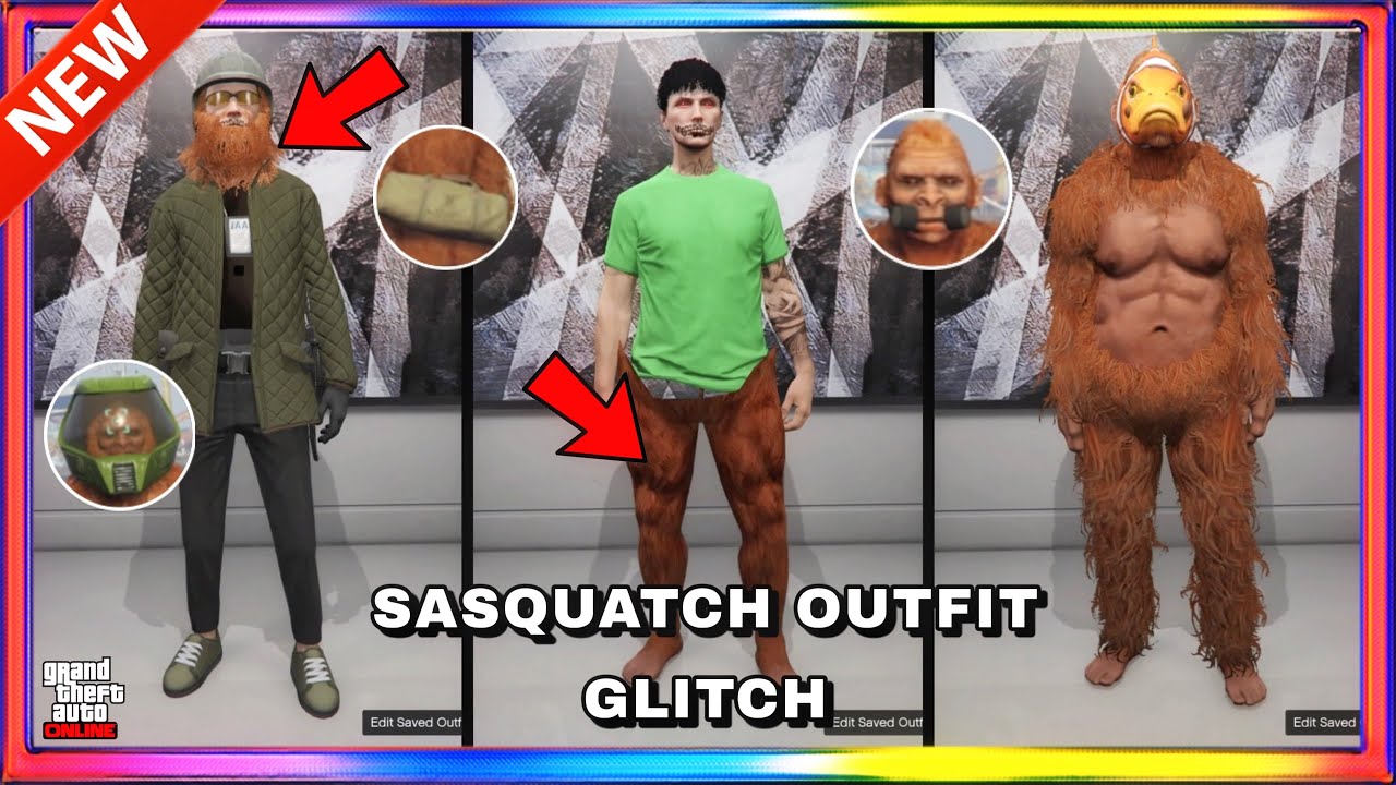 GTA 5 ONLINE SOLO ALL SASQUATCH OUTFIT GLITCHES TUTORIAL PATCH 1 62 