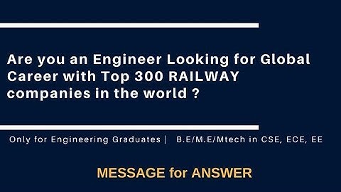 Global Career in Railway Signaling for Engineers with IRSE Exam Support