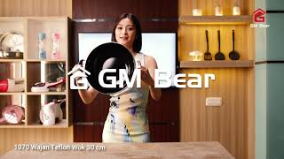 GM Bear Wajan Penggorengan 30cm 1070-Panci Penggorengan Teflon Wok