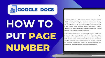 How To Put Page Number in Google Docs Starting From a Specific Page