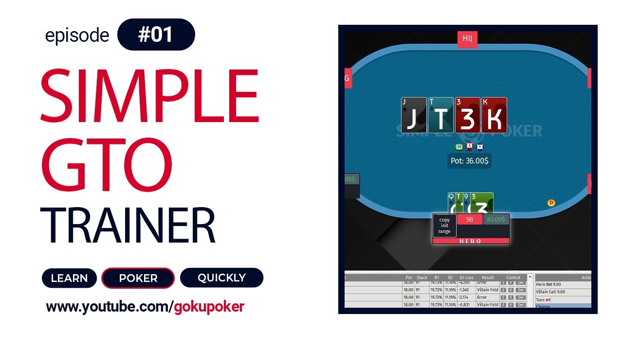 Simple GTO Trainer trying out new poker gto solver YouTube