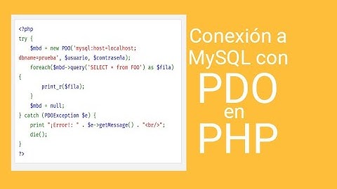 Crear conexion a la base de datos. CRUD en PHP parte 2