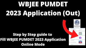 WBJEE PUMDET 2023 Application Form (Started) - How to Fill WBJEE PUMDET Application Form Online Mode