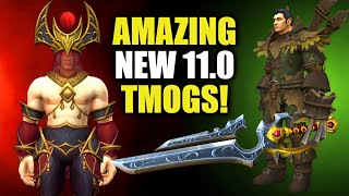 New AMAZING 11.0 Transmog Items! Veggie Weapons, Warlock Tier Set, Harvester Set, & More! War Within