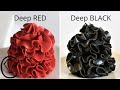 Condensed Milk Buttercream RED and BLACK DEEP RICH Colours! Easy to do and VERY vibrant! COMPILATION