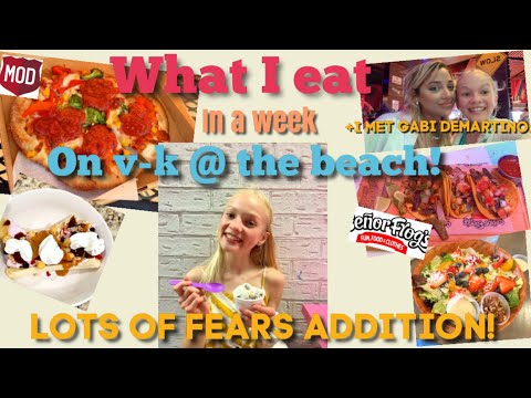 What i eat in a week in Ed recovery on vacation @ the beach|I MET GABI DEMARTINO! //Mika Stephanie