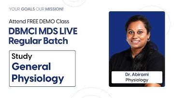 Dr. V. Abirami | Physiology | Free Demo Class | DBMCI MDS
