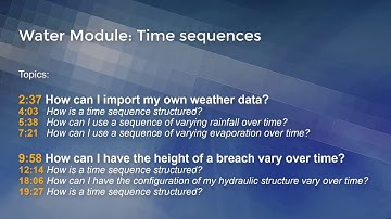 Water module time sequence