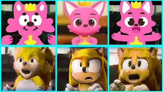 Sonic The Hedgehog Movie - Pinkfong VS Super Sonic Uh Meow All Designs Compilation 2
