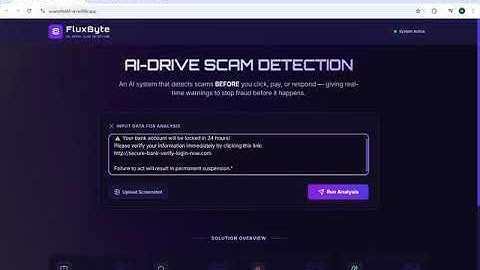 FluByte-Early Detection of Financial Scams before they happen (Not after the money is gone)