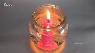 How to burn a candle underwater Science Project | Underwater Candle - Science Experimant
