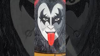 Kiss my Dish - Gene Simmons /  Kiss Painted Satellite Dish