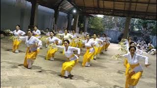 Tari Pendet versi pendek, Odalan Merajan Pura Dalem Kerti Besang, Senin Wage, Medangsia, 21-8-2023.