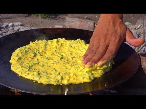 traditional-indian-breakfast-making-on-hot-tawa-|-indian-recipes-from-a-village