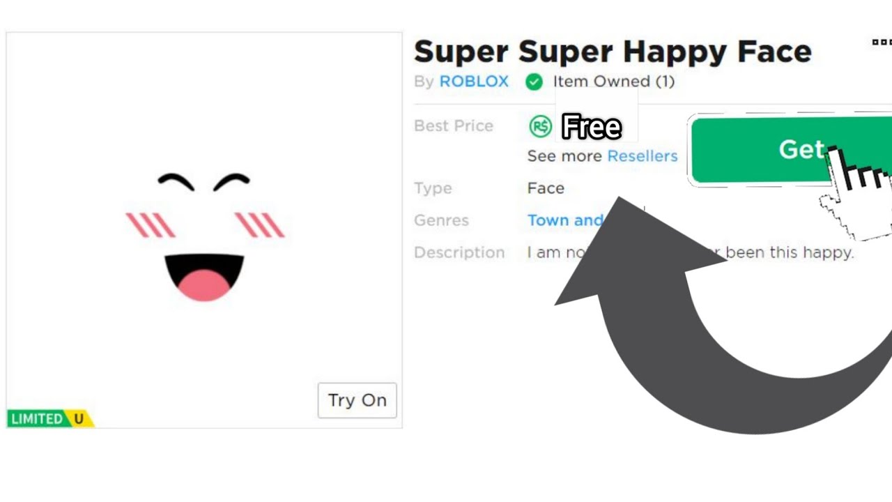 Free Face How To Equip Super Super Happy Face On Mobile In Roblox For Free 2020 Roblox Youtube - super happy face roblox