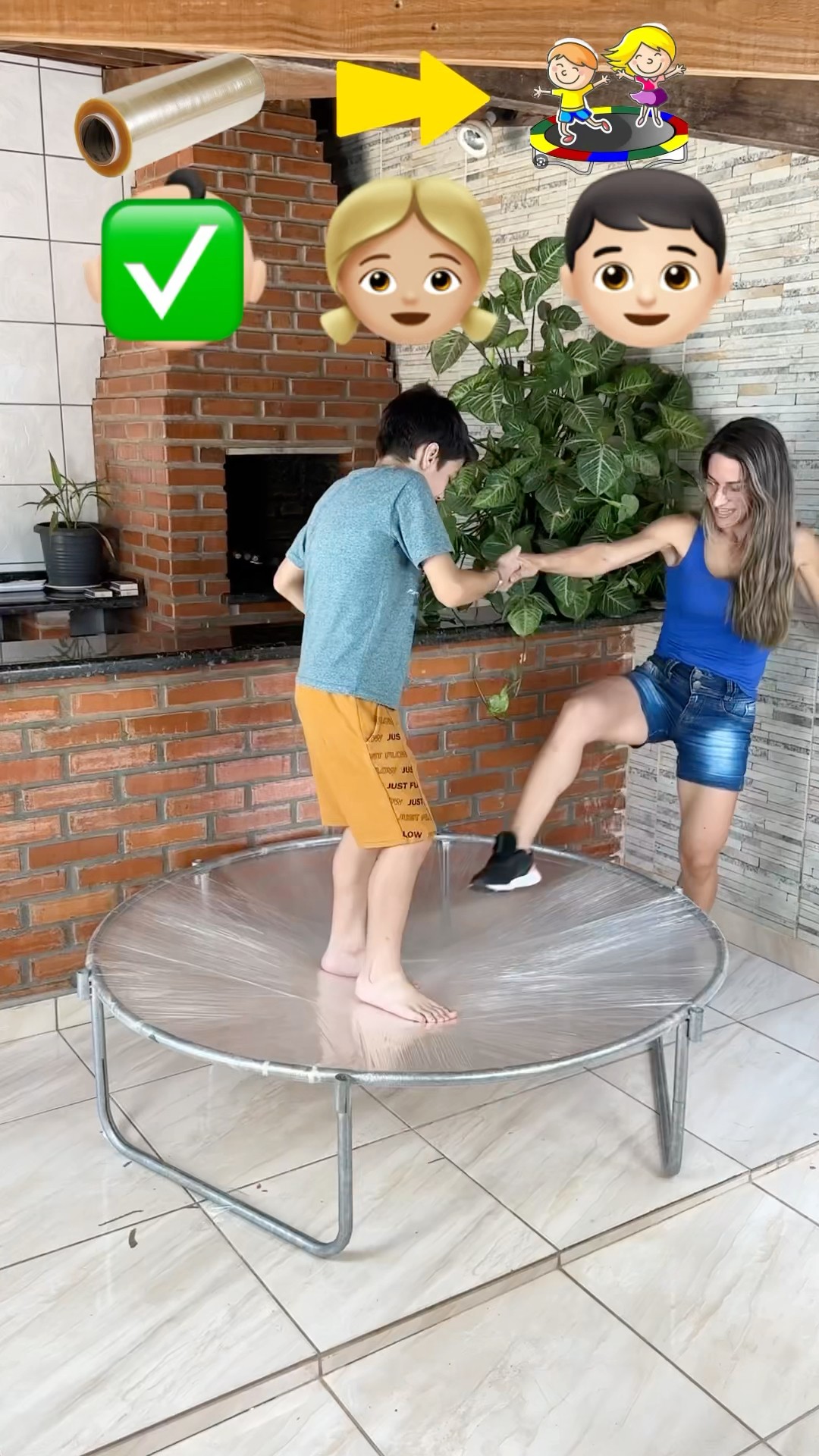 Será que o pula pula aguenta todos?!? #shorts #challenge